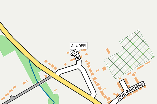 AL4 0FR map - OS OpenMap – Local (Ordnance Survey)