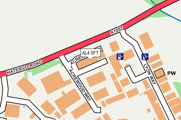 AL4 0FT map - OS OpenMap – Local (Ordnance Survey)