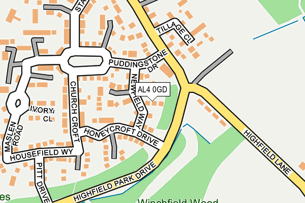 AL4 0GD map - OS OpenMap – Local (Ordnance Survey)