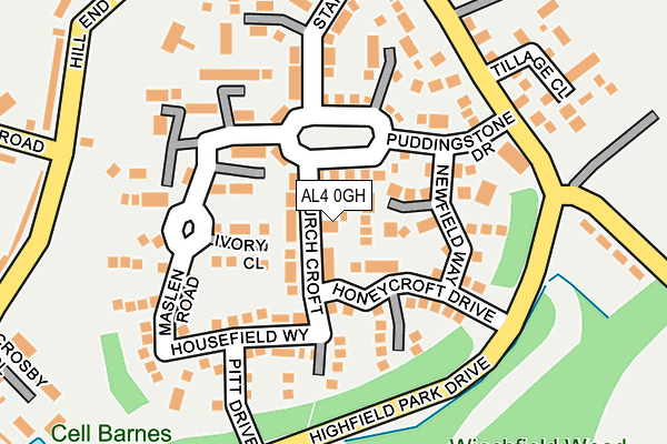 AL4 0GH map - OS OpenMap – Local (Ordnance Survey)
