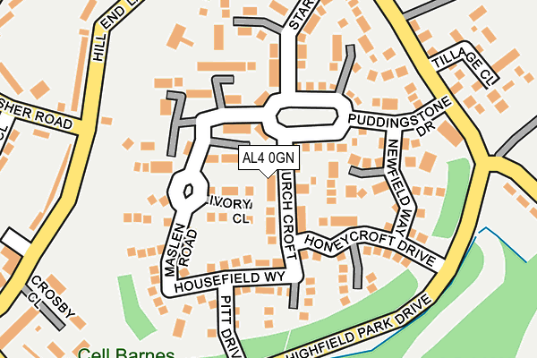 AL4 0GN map - OS OpenMap – Local (Ordnance Survey)