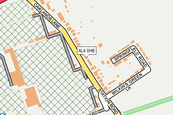 AL4 0HB map - OS OpenMap – Local (Ordnance Survey)