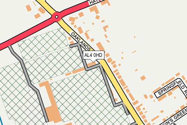 AL4 0HD map - OS OpenMap – Local (Ordnance Survey)