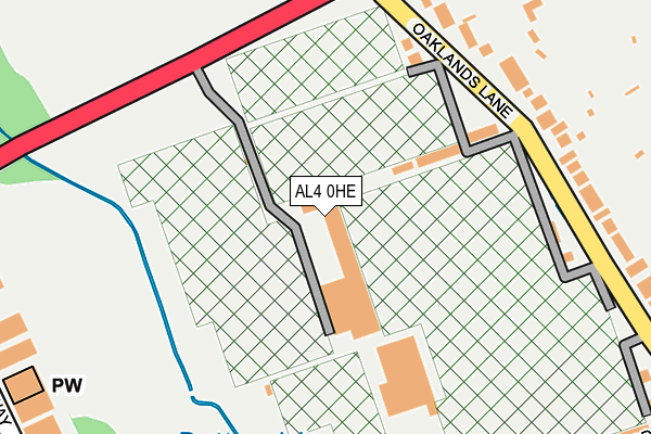 AL4 0HE map - OS OpenMap – Local (Ordnance Survey)