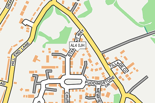 AL4 0JH map - OS OpenMap – Local (Ordnance Survey)