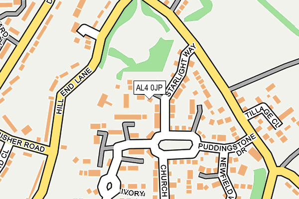 AL4 0JP map - OS OpenMap – Local (Ordnance Survey)