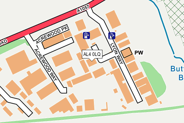 AL4 0LQ map - OS OpenMap – Local (Ordnance Survey)