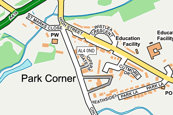 Map of COOPERS GATE MANAGEMENT LIMITED at local scale