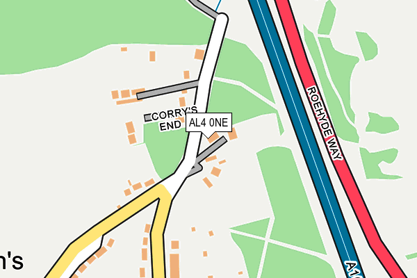 AL4 0NE map - OS OpenMap – Local (Ordnance Survey)