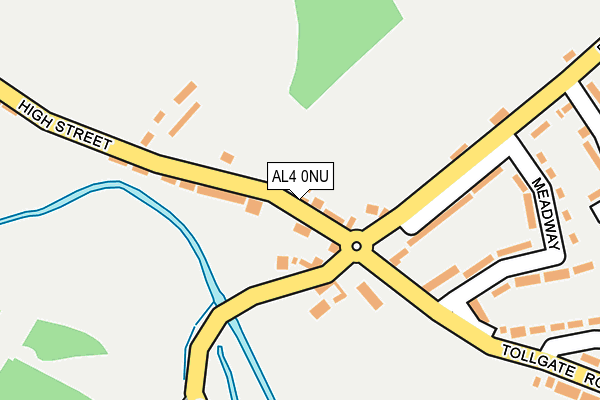 AL4 0NU map - OS OpenMap – Local (Ordnance Survey)