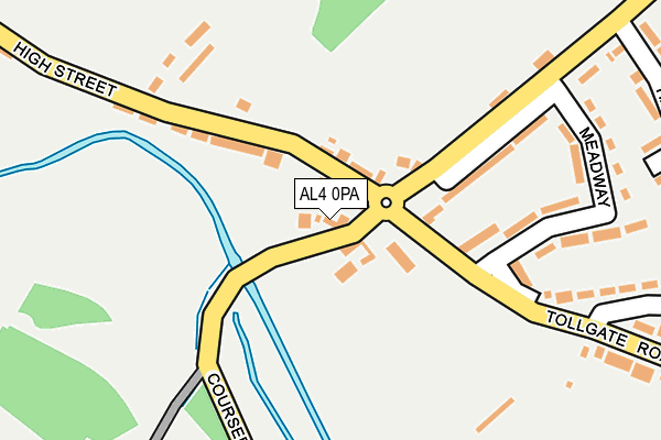 AL4 0PA map - OS OpenMap – Local (Ordnance Survey)