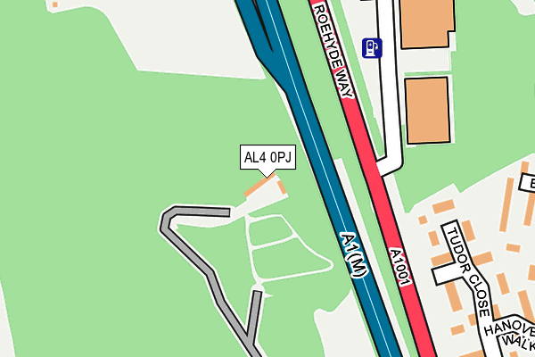 AL4 0PJ map - OS OpenMap – Local (Ordnance Survey)