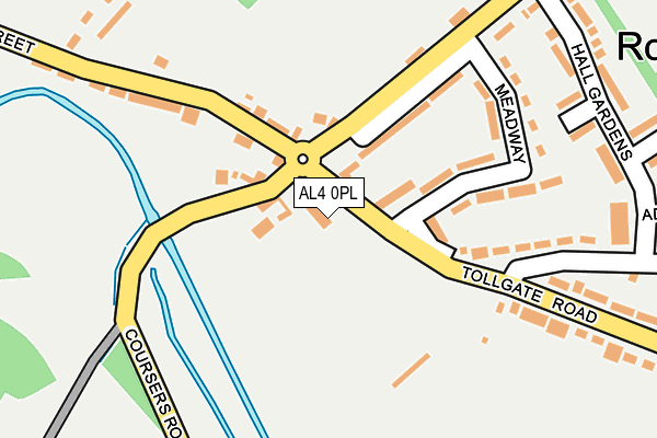 AL4 0PL map - OS OpenMap – Local (Ordnance Survey)