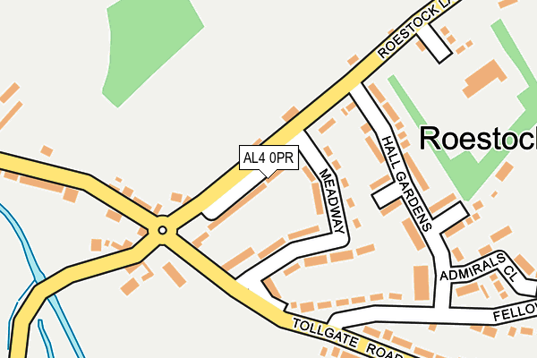 AL4 0PR map - OS OpenMap – Local (Ordnance Survey)