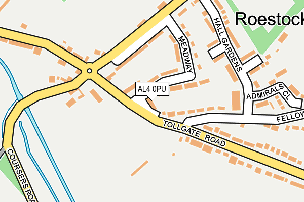 AL4 0PU map - OS OpenMap – Local (Ordnance Survey)