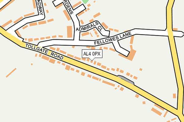 AL4 0PX map - OS OpenMap – Local (Ordnance Survey)