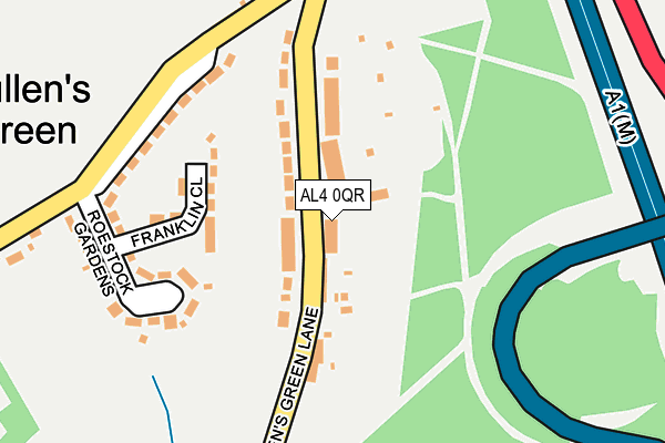 AL4 0QR map - OS OpenMap – Local (Ordnance Survey)