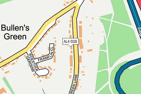 AL4 0QS map - OS OpenMap – Local (Ordnance Survey)
