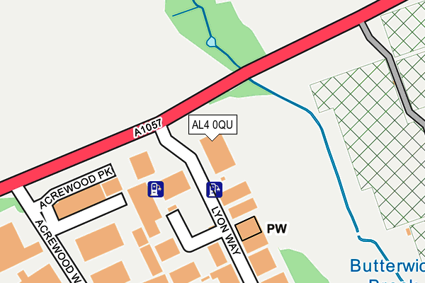 AL4 0QU map - OS OpenMap – Local (Ordnance Survey)