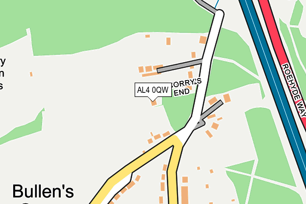 AL4 0QW map - OS OpenMap – Local (Ordnance Survey)