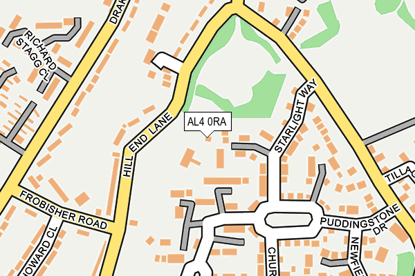 AL4 0RA map - OS OpenMap – Local (Ordnance Survey)