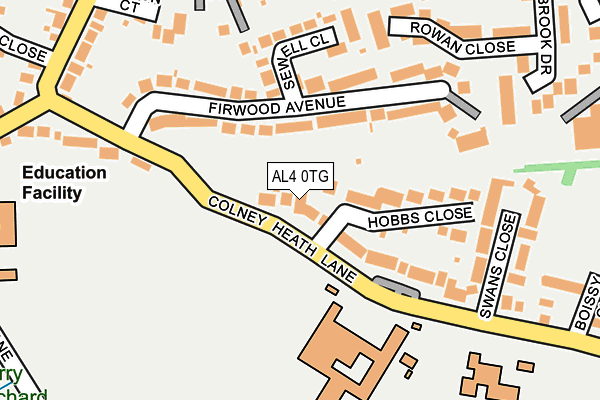 AL4 0TG map - OS OpenMap – Local (Ordnance Survey)