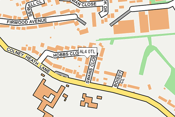 AL4 0TL map - OS OpenMap – Local (Ordnance Survey)