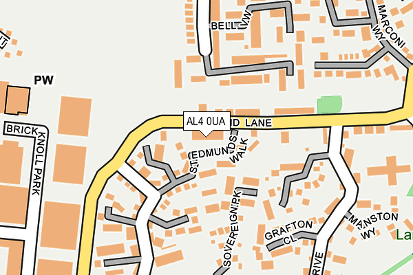 AL4 0UA map - OS OpenMap – Local (Ordnance Survey)