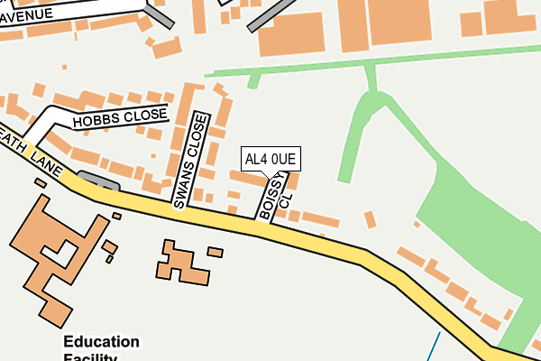 AL4 0UE map - OS OpenMap – Local (Ordnance Survey)
