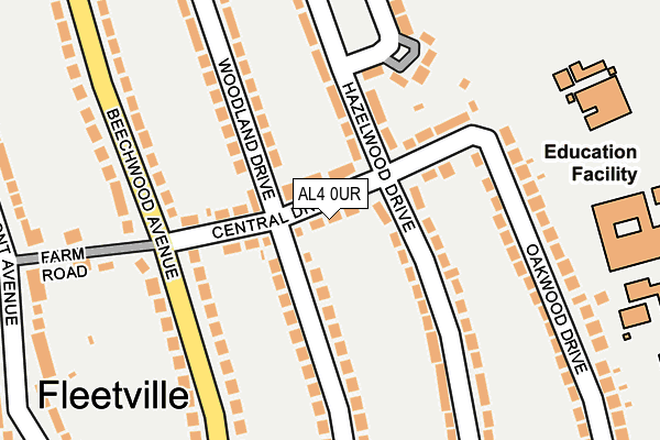 AL4 0UR map - OS OpenMap – Local (Ordnance Survey)