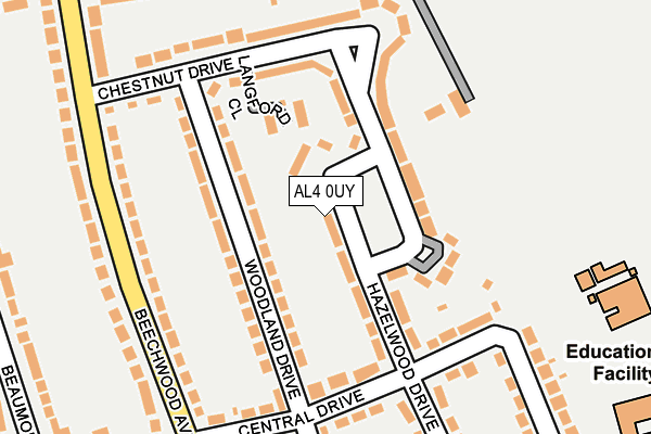 AL4 0UY map - OS OpenMap – Local (Ordnance Survey)