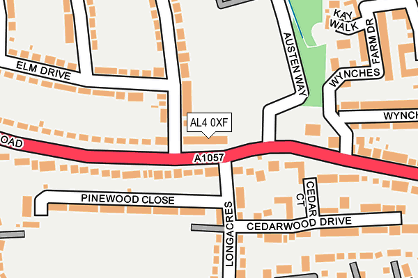 AL4 0XF map - OS OpenMap – Local (Ordnance Survey)