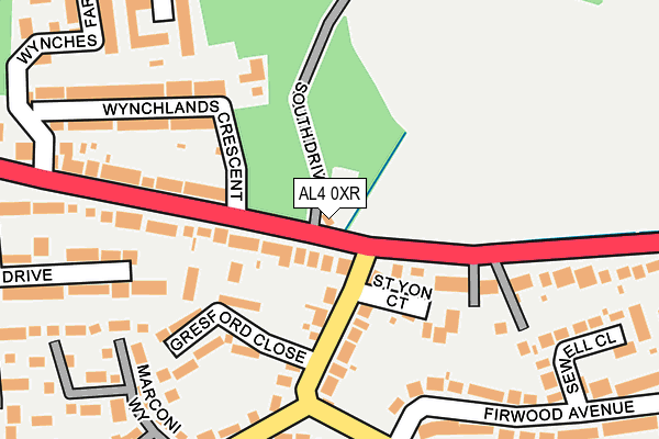 AL4 0XR map - OS OpenMap – Local (Ordnance Survey)