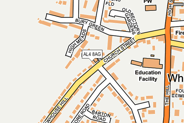 AL4 8AG map - OS OpenMap – Local (Ordnance Survey)