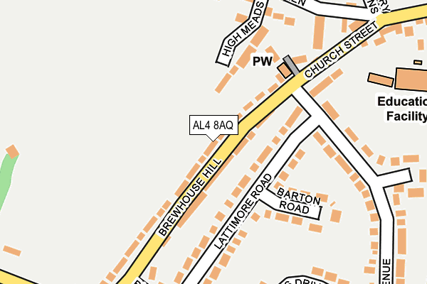 AL4 8AQ map - OS OpenMap – Local (Ordnance Survey)