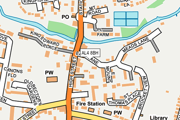 AL4 8BH map - OS OpenMap – Local (Ordnance Survey)