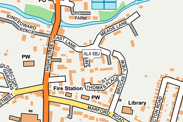 AL4 8BJ map - OS OpenMap – Local (Ordnance Survey)