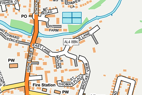 AL4 8BN map - OS OpenMap – Local (Ordnance Survey)