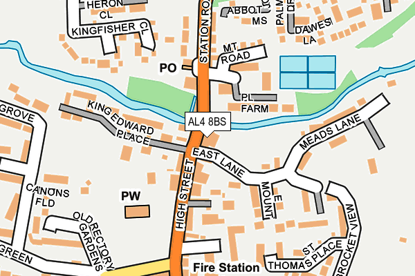 AL4 8BS map - OS OpenMap – Local (Ordnance Survey)