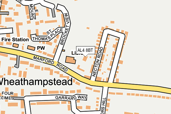 AL4 8BT map - OS OpenMap – Local (Ordnance Survey)