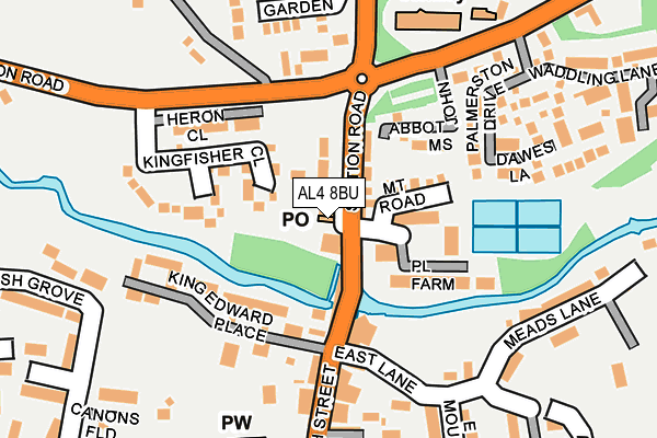 AL4 8BU map - OS OpenMap – Local (Ordnance Survey)