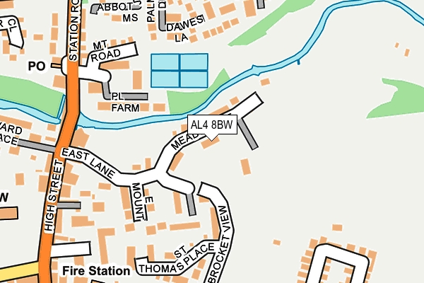 AL4 8BW map - OS OpenMap – Local (Ordnance Survey)