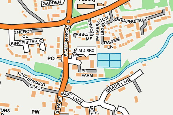 AL4 8BX map - OS OpenMap – Local (Ordnance Survey)