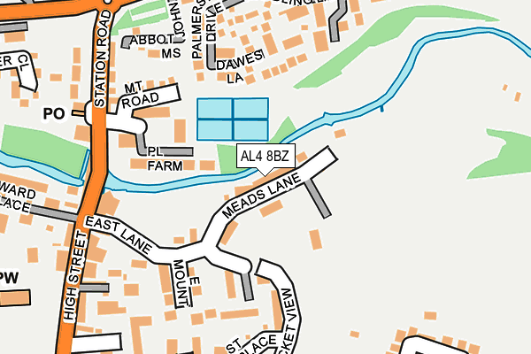 AL4 8BZ map - OS OpenMap – Local (Ordnance Survey)