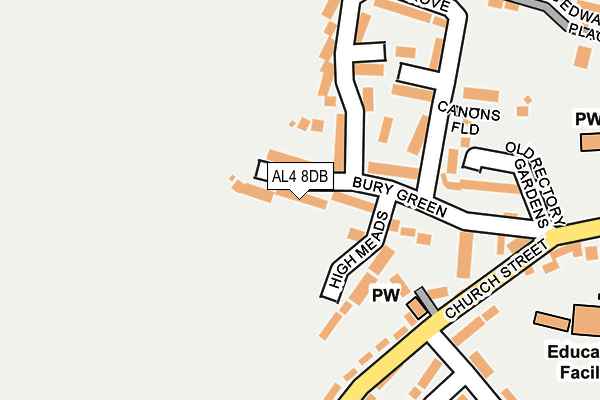 AL4 8DB map - OS OpenMap – Local (Ordnance Survey)