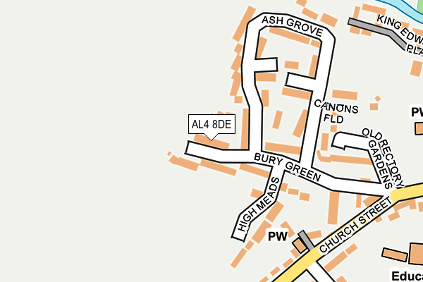 AL4 8DE map - OS OpenMap – Local (Ordnance Survey)