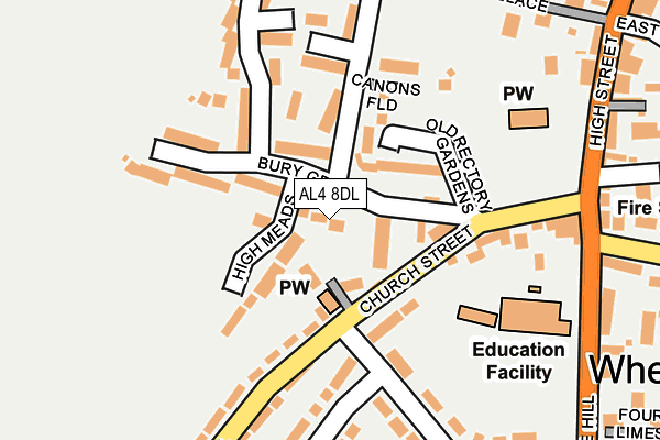 AL4 8DL map - OS OpenMap – Local (Ordnance Survey)