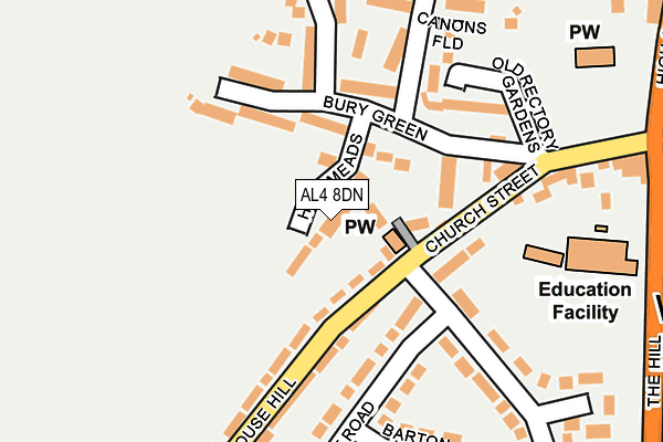 AL4 8DN map - OS OpenMap – Local (Ordnance Survey)