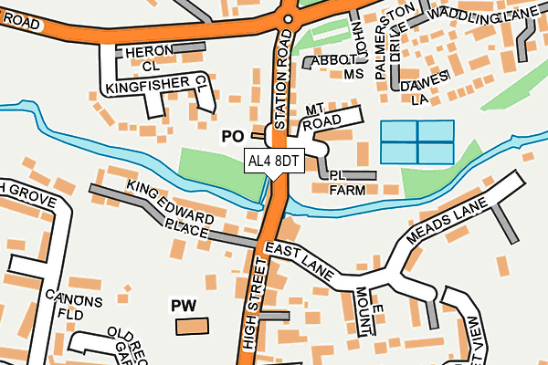 AL4 8DT map - OS OpenMap – Local (Ordnance Survey)