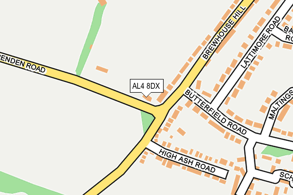 AL4 8DX map - OS OpenMap – Local (Ordnance Survey)